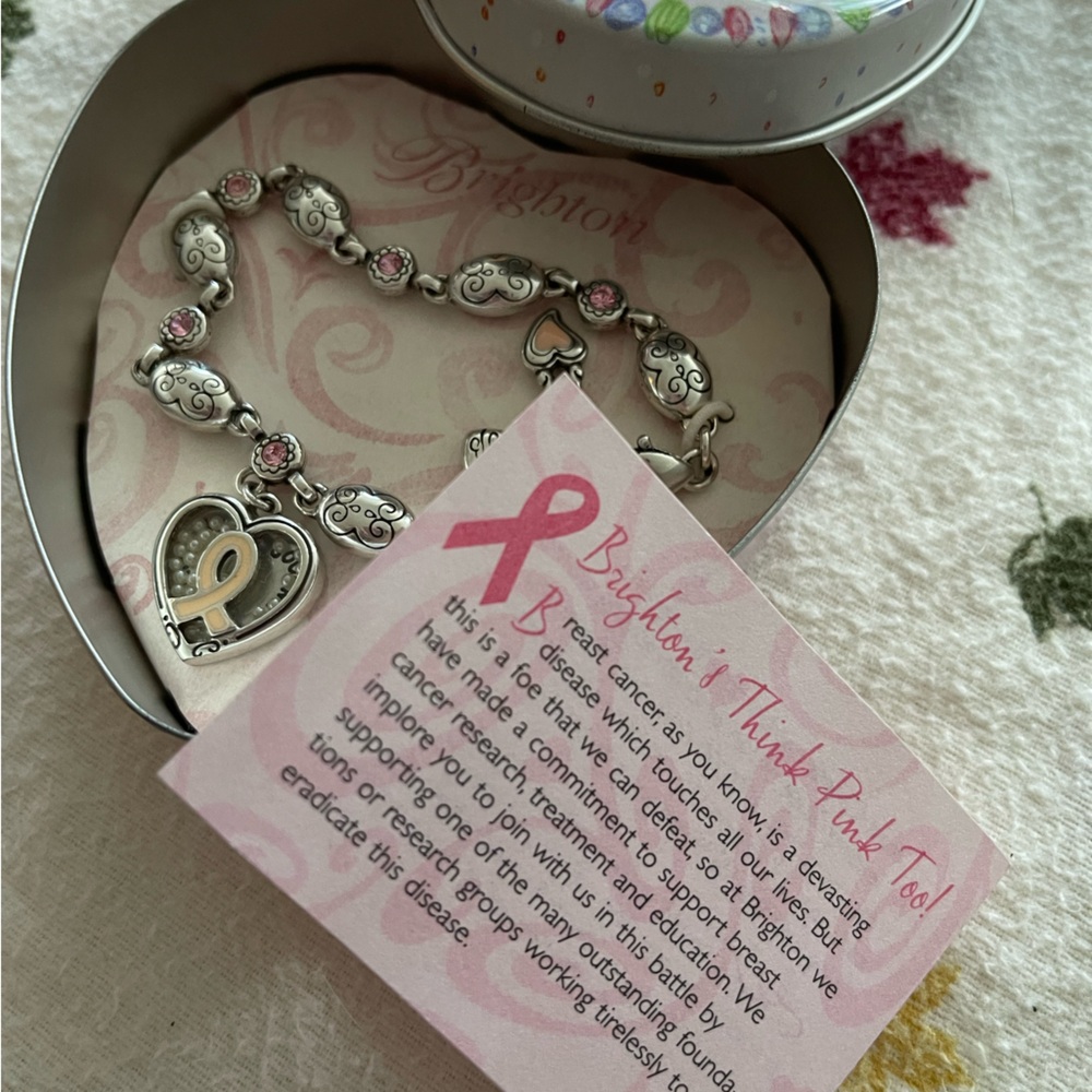 Brighton’s Think Pink Too Breast Cancer Awareness Charm Bracelet - NWOT